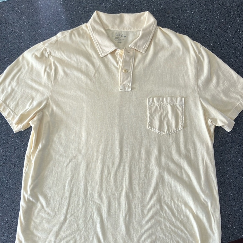 J. Crew Cream Polo Shirt Classic Style